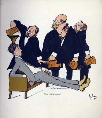 Karikatur Eintrichtern